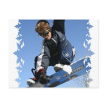 Teenager Snowboarding Postcard