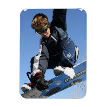 Teenager Snowboarding Premium Magnet
