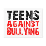 TEENS AGAINST BULLYING IN RED postcards