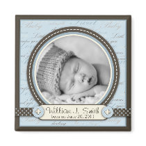 Teeny Toes Blue Photo Magnet B2