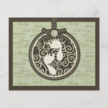 Teeny Toes GRN Advice Card Personalized Flyer