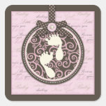 Teeny Toes PNK Square Sticker