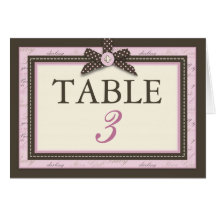 Teeny Toes PNK Table Card C