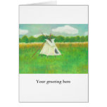 Teepee central Minnesota landscape drawing tipi Greeting Card