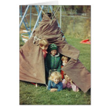 Teepee with children card