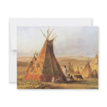 Teepees on the Plain by Karl Bodmer