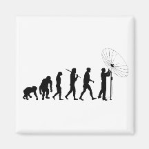 Telecommunications satellite and broadcasting Tees Fridge Magnet