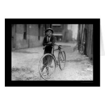 Telegraph Messenger Boy Waco, Texas 1913 Card