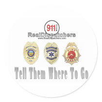 Tell Them Where To Go Round Sticker
