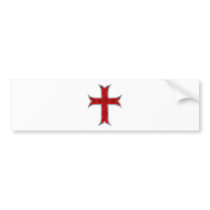 Templar Cross Bumper Sticker