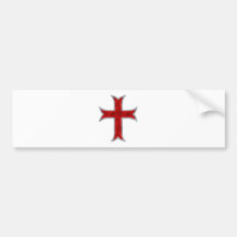 Templar Cross Bumper Sticker