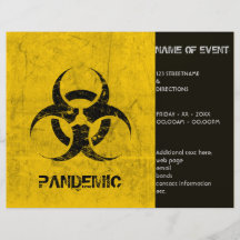 Template Biohazard Grunge Customizable Full Color Flyer