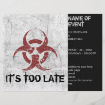 Template Biohazard Grunge Customizable Flyers