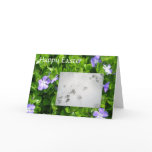 Template Blue Flower Greeting Card