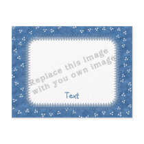 Template Blue Frame Postcards