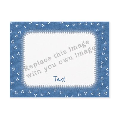Template Blue Frame Postcards by karanta
