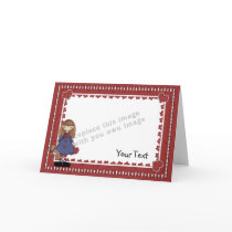 Template - Cute Young Girl Card