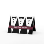 Template for BEST MAN Invitation - 3 Tuxedos cards