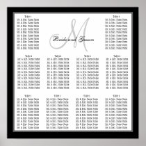 Template Monogram Wedding Seating Chart Poster