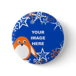 Template, Penguin Snowflake Border buttons