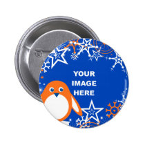 Template, Penguin Snowflake Border buttons