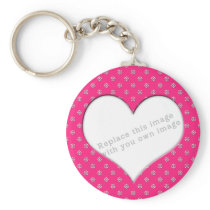Template "Pink with Flowers" Keychains