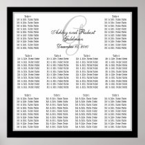 Template Wedding Seating Chart Monogram Names Posters