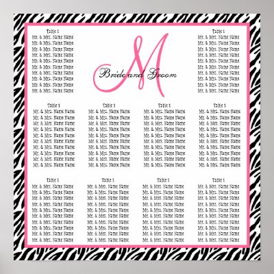 wedding seating chart poster