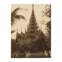 Temple in Mandalay, Burma, late 19th century canvas prints
