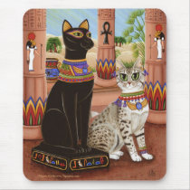 Temple of Bastet Egypt Bast Goddess Cat Mousepad