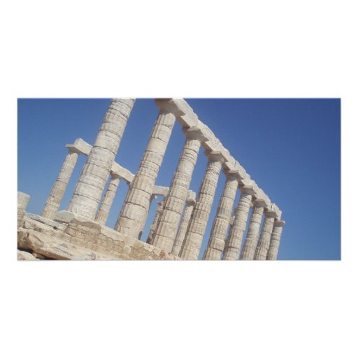 Temple of Poseidon, Cape Soúnio Customized Photo Card