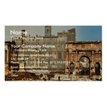 Temple of Saturn and Triumphal Arch of Septimus Se Business Card Template
