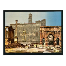 Temple of Saturn and Triumphal Arch of Septimus Se Postcards