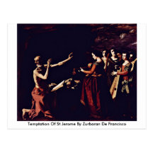 Temptation Of St.Jerome By Zurbaran De Francisco Post Card