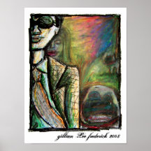 tempted in sunglasses, poster