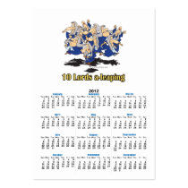 ten lords a-leaping 10th tenth day of christmas business cards