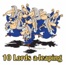 ten lords a-leaping 10th tenth day of christmas photo sculptures