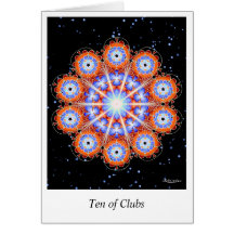 Ten of Clubs Greeting Cards