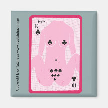 'Ten Of Spades' Designer Fridge Magnet
