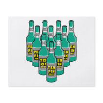 ten pin beer bowling humour personalized flyer
