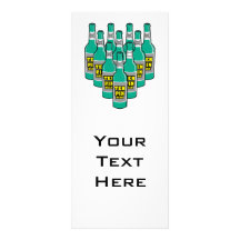 ten pin beer bowling humour full colour rack card