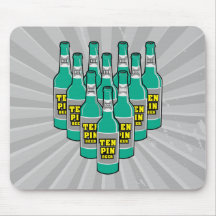 ten pin beer bowling humour mousemats