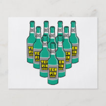 ten pin beer bowling humour personalized flyer