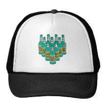 ten pin beer bowling humour trucker hat