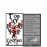 ten reasons you might be a scorpio t-shirts