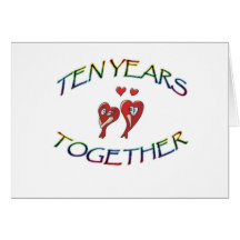 TEN YEARS TOGETHER GREETING CARDS