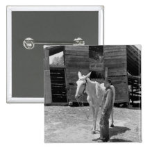 Tenant Farmer's Mule, 1930s Pin