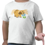 Tender Cartoon Pony and Flower Children T-shirt
