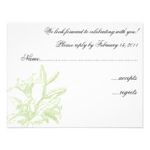 Tender Lilies RSVP Invite