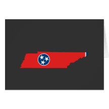 Tennessee Flag Map Greeting Card